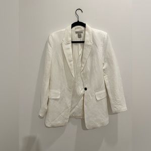 Zara White linen blazer